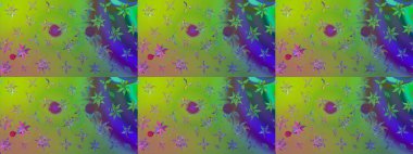 Düz Çiçek Elementleri Tasarımı. Renkli Yaz Temalı eskiz kalıbı. Modaya uygun kumaş deseni. Sevimli çiçek raster deseni.