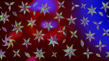 Moda baskıları için zarif bir şablon. Çiçekli bahar çiçekleri. Küçük çiçekte güzel bir desen. Robot resim. Motley illüstrasyonu. Küçük renkli çiçekler..