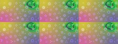 Parlak çiçekli nötr renkler üzerine soyut çizim deseni. Çiçeksel elementlerle süslenmiş zarif raster dokusu. Küçük çiçekte şirin bir çiçek deseni var..