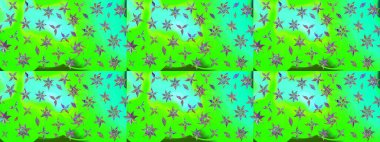 Raster illüstrasyonu. Güzel kumaş deseni. El çizimi. Çiçekler, dallar, otlar ve çiçekler.