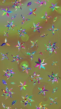 Yazdır. Düz Çiçek Elementleri Tasarımı. Renkli Yaz Temalı eskiz kalıbı. Güzel kumaş deseni. Güzel eskiz şekli. Raster çiçekli arka plan.