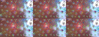 Kahverengi renklerde bahar çiçekleri. Çiçekli karalama şeklinde Raster çiçek deseni. Raster illüstrasyonu.