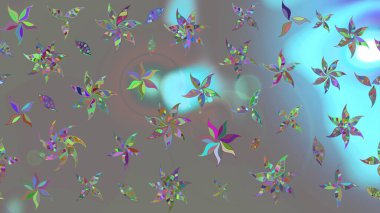 Ağaç dallı bahar çiçekleri ile desen, çiçek silueti ile gri renkler. Raster deseni.