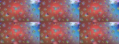 Çizim kalıbı. Organik motif arka planı. Ultraviyole kumaş deseni. Raster illüstrasyonu.