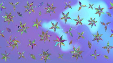 Raster illüstrasyonu. Küçük çiçekteki sevimli çiçek deseni. Çizim.