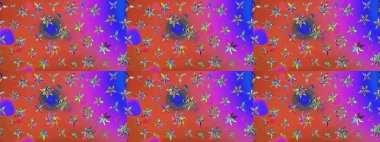 Üzerinde pembe renkte bitkilerden oluşan parlak bir halı olan çizim deseni.