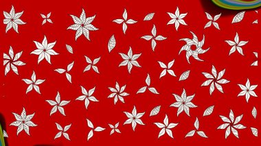 Çiçekli çiçek deseni, suluboya. Süslü kumaş deseni. Raster deseni.