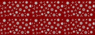 Raster illüstrasyonundaki çiçek desenli çizim. Kırmızı renkte çiçekler. Renkli Bahar Teması eskiz kalıbı. Düz Çiçek Elementleri Tasarımı.