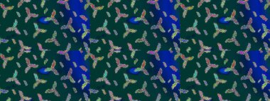 Grafiksel element dekorasyonu. Raster skeci. Düz dizayn. Kar Tanesi Mozaik ikonu. Sembol kışı, donmuş, Noel, yeni yıl tatili. Siluet kar tanesi işareti izole edilmiş mavi, yeşil ve mor renkler.