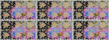 Gri renkli ve altın elementli altın desenli. Raster altın pürüzsüz desen. Düz elle çizilmiş klasik koleksiyon. Arkaplan, kumaş, altın duvar kağıdı.