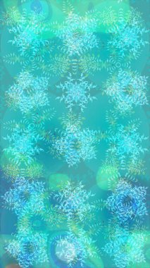 Raster illüstrasyonu. Kar taneleri koleksiyonu. Raster mavisi, yeşil ve nötr kar tanelerinden izole edilmiş. Güzel kış süsleri..