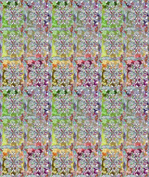 Küçük renkli çiçekler. Küçük çiçekte güzel bir desen. Motley illüstrasyonu. Çiçekli bahar çiçekleri. Moda baskıları için zarif bir şablon.