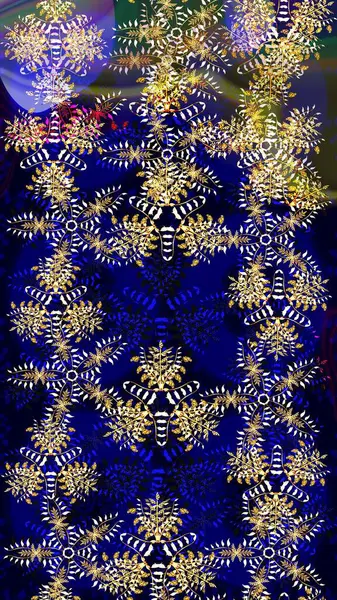 Güzel süs eşyası. Mavi, siyah ve nötr renklerde kar tanesi süsü. Kar tanesi süsü Raster illüstrasyonu. Kar taneleri izole edildi.