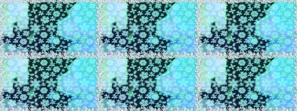 Çiçeksiz desenli arka plan, darbeler, sıçramalar, yaz çiçekleri. Mavi renkli çiçekler. Raster illüstrasyonu.