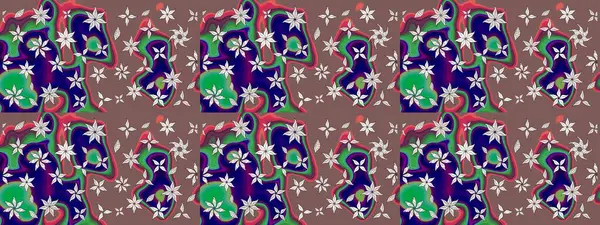 Nazik, narin çiçek arkaplanı. Çiçekli karalama şeklinde Raster çiçek deseni. Kahverengi renkte çiçekler.