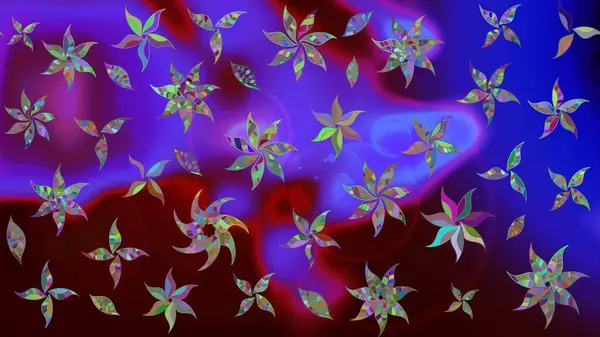 Mor renkli çiçekler suluboya tarzında. Çiçek izi. Suluboya çizim deseni.