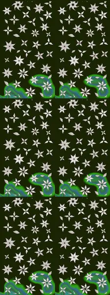 Çiçek duvar kağıdı. Raster illüstrasyonu. Hint süsü. Gri renklerde. Renkli süs kenarı. Çizim deseni.