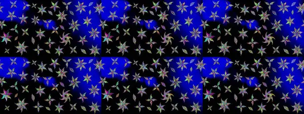 Raster - stok. Siyah çiçekli eskiz deseni, suluboya çiçek deseni, sevimli çiçek, duvar kağıdı, kart veya kumaş için fayanslı.