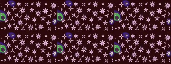 Kahverengi renklerde. Raster illüstrasyonu. Raster deseni. Soyut çiçek çizim kalıbı arka planı. Küçük çiçekte sevimli çiçek deseni var..