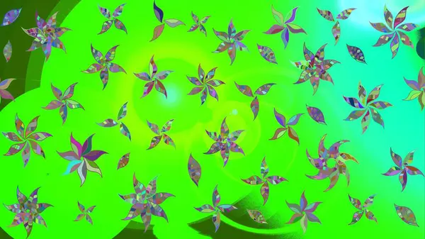 Zarif, parlak ve yeşil çiçek desenli bir taslak. Sabıka baskıları, bebek kıyafetleri, duvar kâğıtları, paket kutuları vb..