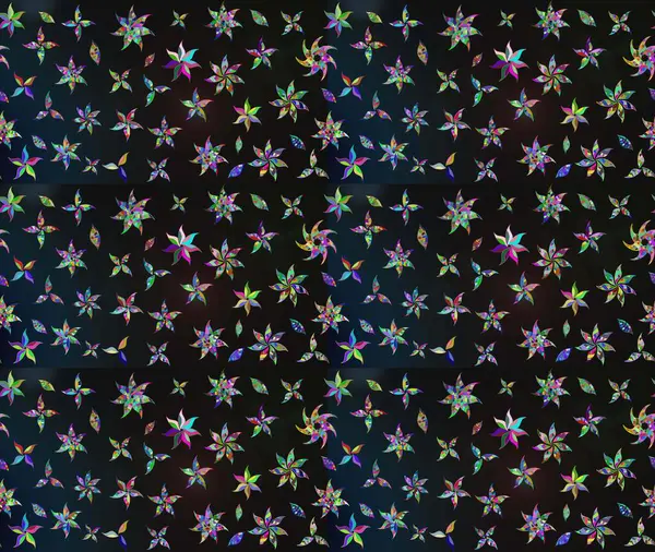 Vadinin gri renkli çiçekleri. Raster çiçek desenleri çiziyor..