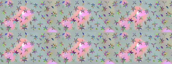 Raster hisseleri. Suluboya, elle çizilmiş. Eskiz arkaplan modeli. Gri üzerine çiçekler.