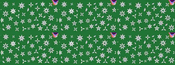 Suluboya çizim kalıbı. Çiçek izi. Suluboya tarzında yeşil renkte çiçekler.