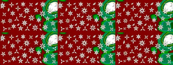 Raster illüstrasyonundaki çiçek desenli çizim. Kırmızı renkte çiçekler.