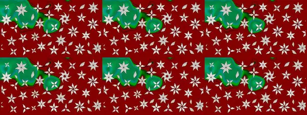 Çiçekler. Soyut etnik raster çizim kalıbı. Vadinin çiçekleri kırmızı renklerde.