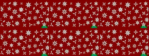 Renkli Bahar Teması eskiz kalıbı. Raster illüstrasyonundaki çiçek desenli çizim. Kırmızı renkte çiçekler. Düz Çiçek Elementleri Tasarımı.