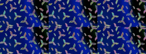 Güzel bir kış süsü. Kar taneleri koleksiyonu. Raster illüstrasyonu. Raster mavisi, siyah ve yeşil kar tanelerinden izole edilmiş..