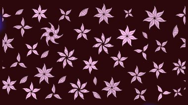 Küçük çiçekteki sevimli çiçek deseni. Kahverengi renkte yaz çiçekleri. Raster deseni. Raster illüstrasyonu.