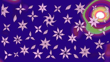 Eski usul. Raster illüstrasyonu. Eskiz geçmişi. Raster. Kumaş, tekstil, duvar kağıdı baskısı için. Tomurcukları çiçekli sevimli çiçek deseni..