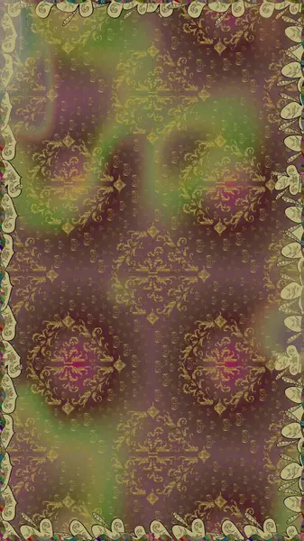 Raster illüstrasyonunda kusursuz çiçek deseni. Düz Çiçek Elementleri Tasarımı. Renkli Bahar Temalı Kusursuz Arkaplan. Kahverengi renkte çiçekler.