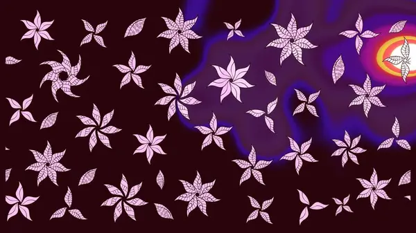 Kahverengi renkte sevimli çiçekler. Moda baskısı, albüm, ambalaj kağıdı ve duvar kağıdı için zarif dekoratif süslemeler. Küçük çiçekli basit bir çiçek çizimi. Raster illüstrasyonu.