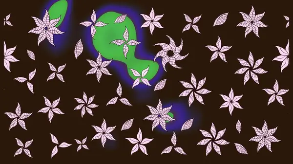 Şekil verilmiş çiçeklerle eskiz deseni. Çiçek deseni duvar kağıdı, desen dolguları ve web sayfası arka planı için kullanılabilir. Süslü zentangle çizim dokusu, soyut çiçeklerle süslenmiş..