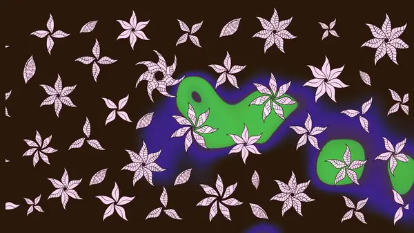 Raster suluboya çiçek deseni, narin çiçekler, kahverengi çiçekler, tebrik kartı şablonu. Güzel kumaş deseni.