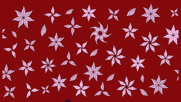 Küçük çiçekteki sevimli çiçek deseni. Raster illüstrasyonu. Kibarca, kırmızı renkte yaz çiçekleri. Raster deseni.