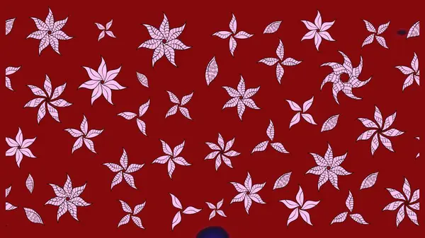 Kırmızı renkte güzel çiçekler olan eskiz deseni, suluboya çiçek deseni, duvar kağıdı, kart ya da kumaş için fayanslı. Raster..