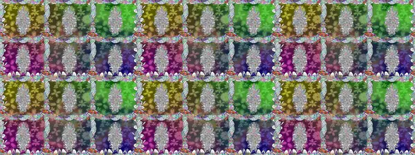 Sevimli çiçek raster deseni. Yeşil renkli çiçekler. Renkli Bahar Temalı Kusursuz Arkaplan. Düz Çiçek Elementleri Tasarımı.