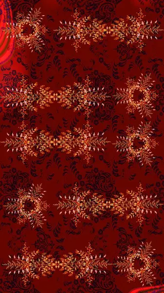 Kar Tanesi Simgesi. Kar tanesi kırmızı, siyah ve kahverengi renklerde izole edilmiş. Raster illüstrasyonu. Raster illüstrasyonu.