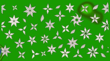 Raster Yumuşak kumaş deseni. Çiçek yeşili eskiz deseni. Raster çiçek izi. Klasik taslak çizimi.