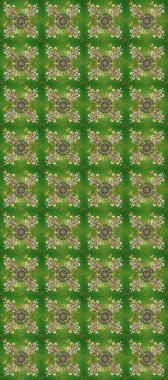 Altın desenli yeşil, nötr ve kahverengi, altın elementli. Kusursuz klasik altın desen. Raster geleneksel oryantasyon süsü.