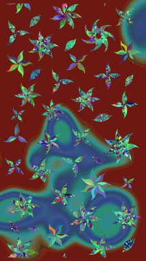 Küçük çiçekteki sevimli çiçek deseni. Kırmızı renkte çiçekler.