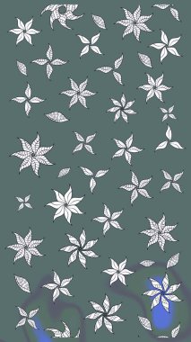 Yumuşak, yaz çiçekli arka plan. Çiçekli karalama şeklinde Raster çiçek deseni. Tarafsız renklerde çiçekler.