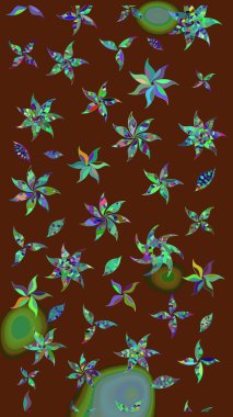 Kahverengi renkli çiçekler. Yumuşak, bahar çiçekli arka plan. Raster çiçek desenli ve çiçekli..