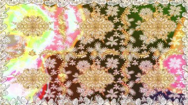 Damask pürüzsüz yineleme kalıbı. Tarafsız renklerde altın element. Barok tarzında altın çiçekli süs. Antika altın tekrarlanabilir duvar kağıdı.