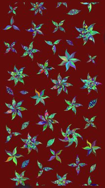 Tony 'nin kumaş kalıbını çiz. Modaya uygun kumaş deseni. Raster illüstrasyonu. Küçük çiçekte sevimli çiçek deseni var..