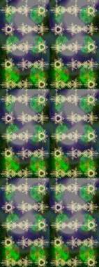 Yeşil, gri ve mavi renkli suluboya kar taneleri. Güzel dekorasyon. İllüstrasyon kar tanesi. Kışın sembolü.