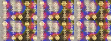 Renkli arka planda izole tatlı kar taneleri. Soyut mandala ya da tuhaf kar tanesi çizgisi sanat tasarımı. Raster illüstrasyonu.